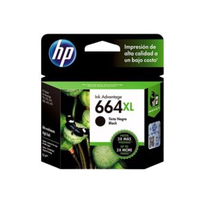 Cartucho de Tinta HP 664XL Color Negro Original de Alto Rendimiento