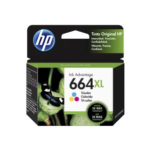 Cartucho de Tinta HP 664XL Tri Color Original de Alto Rendimiento