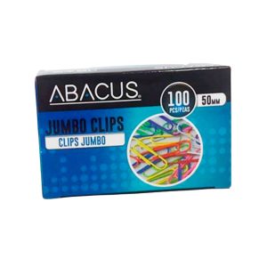 Clip Varios Colores Abacus Jumbo 50 mm 100 Piezas