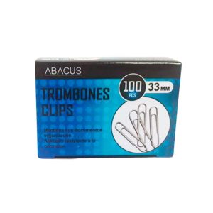 Clip de Metal Abacus Chico 33 mm 100 Piezas