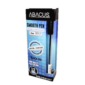 Pluma de Color Negro Abacus Negras 1 mm 12 unidades