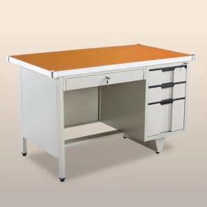 Escritorio Metálico DP-029 Tablero Naranja 3+1 Cajones