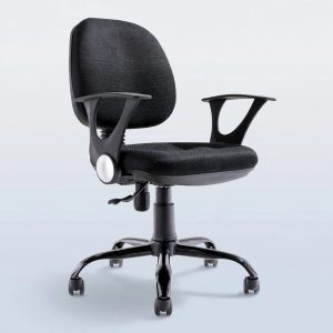 Silla Operativa DC-101 Tela con Detalle Cromado
