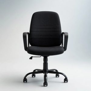 Silla Operativa DC-36 Tela Negra Apoyabrazos Envolventes