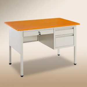 Escritorio Metálico DP-051 Tablero Naranja 2+1 Cajones